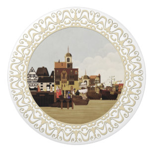 Bouton De Porte En Céramique Port médiéval