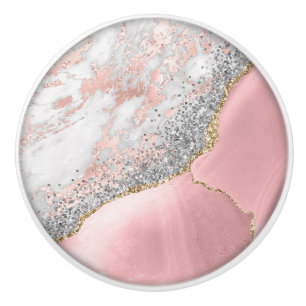 Bouton De Porte En Céramique Porte en marbre rose