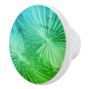 Bouton De Porte En Céramique Porte photo en feuille de palme personnalisée et b