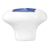 Bouton De Porte En Céramique Pot à gingembre de style chinois bleu (Côté)
