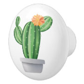 Bouton De Porte En Céramique Pot Prickly Pear (Droite)