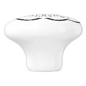 Bouton De Porte En Céramique Pram bébé en ruban de Bow (Côté)