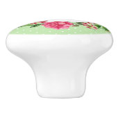 Bouton De Porte En Céramique Premier rose rose rouge blanc Pois Petunia (Côté)