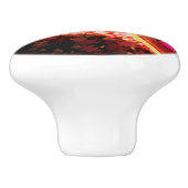 Bouton De Porte En Céramique Prier Mantis Sur Sedum Fleur Abstrait Grunge