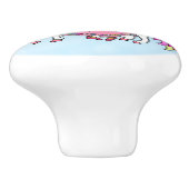 Bouton De Porte En Céramique Princesse ethnique et licorne (Côté)