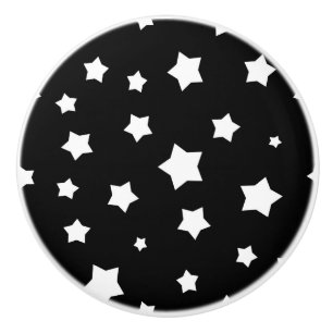 Bouton De Porte En Céramique Profil sous convention astérisque noir et blanc