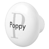 Bouton De Porte En Céramique Puce de tiroir personnalisées Monogramme (Droite)