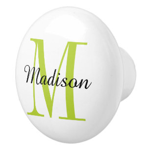Bouton De Porte En Céramique Puce de tiroir personnalisées Monogramme