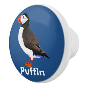 Bouton De Porte En Céramique Puffin de l'Atlantique