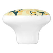 Bouton De Porte En Céramique Puits de tiroir Vintage de Kitty atomique du milie (Côté)