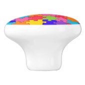 Bouton De Porte En Céramique Puzzle coloré (Côté)