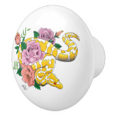Bouton De Porte En Céramique Python albino (Droite)