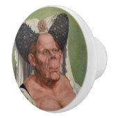 Bouton De Porte En Céramique Quentin Matsys - Une Vieille Femme Grotesque (Droite)