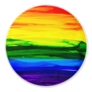 Bouton De Porte En Céramique Rainbow Alcohol