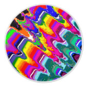 Bouton De Porte En Céramique Rainbow Hills Fluid Art (Devant)