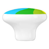 Bouton De Porte En Céramique Rainbow Twirl (Côté)