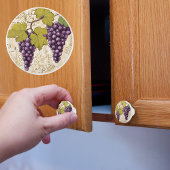 Bouton De Porte En Céramique Raisins