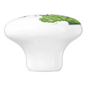 Bouton De Porte En Céramique Raisins verts et violets (Côté)