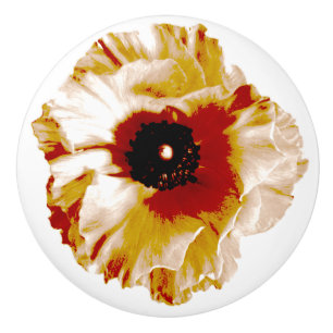 Bouton De Porte En Céramique ranunculus vibrant
