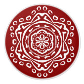 Bouton De Porte En Céramique Raspberry Mandala (Devant)