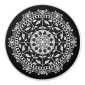 Bouton De Porte En Céramique Raven Mandala (Devant)