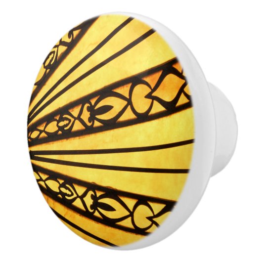 Bouton De Porte En Céramique Rayon jaune (Droite)