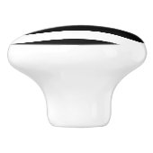 Bouton De Porte En Céramique Rayures noires et blanches (Côté)
