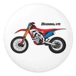 Bouton De Porte En Céramique Red dirt bike motorcycle