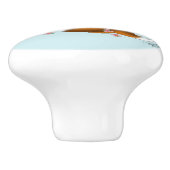 Bouton De Porte En Céramique Red Fox Tails Kitsune Kasai (Côté)