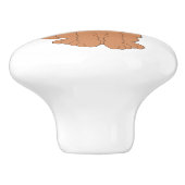 Bouton De Porte En Céramique Red Goldendoodle Dog Design (Côté)