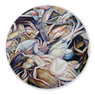 Bouton De Porte En Céramique Réfléchissez à l'extérieur de la boîte