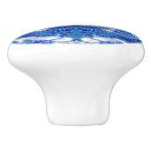 Bouton De Porte En Céramique Réflexion Armoire bleue (Côté)