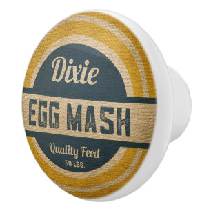 Bouton De Porte En Céramique Regard vintage de sac à alimentation de Dixie