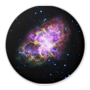 Bouton De Porte En Céramique Rémanent de supernova de la nébuleuse du Crabe, co