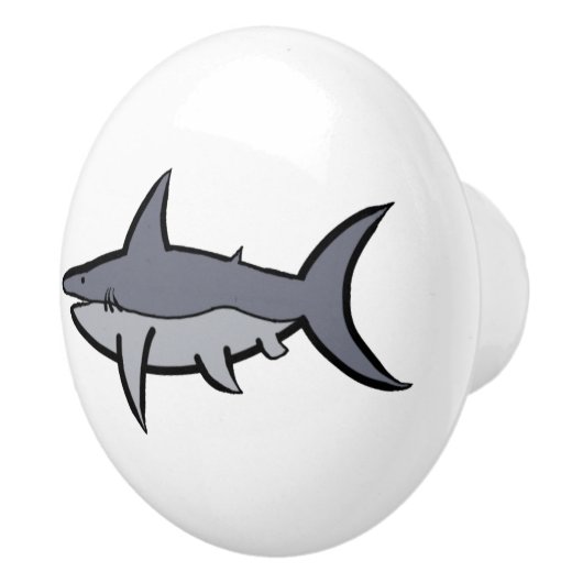 Bouton De Porte En Céramique Requins (Droite)