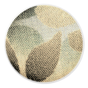 Bouton De Porte En Céramique Ressort en céramique Motif feuille