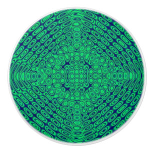 Bouton De Porte En Céramique Résumé assez bleu et vert