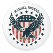 Bouton De Porte En Céramique Retro American Eagle  (Devant)