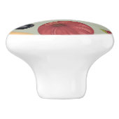 Bouton De Porte En Céramique Rétro arrière - plan des légumes frais (Côté)