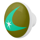 Bouton De Porte En Céramique Retro Boomerang (Droite)