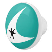 Bouton De Porte En Céramique Retro Boomerang (Droite)