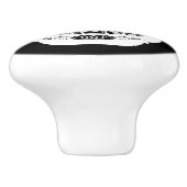 Bouton De Porte En Céramique Rétro étiquette de café (Côté)