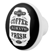 Bouton De Porte En Céramique Rétro étiquette de café (Droite)