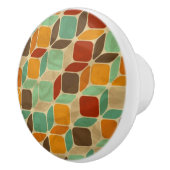 Bouton De Porte En Céramique Rétro motif géométrique 4 (Droite)