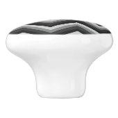 Bouton De Porte En Céramique Rétro zigzag Chevron de motif (Côté)