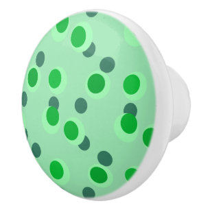 Bouton De Porte En Céramique Rêve de menthe rétro avec cercles de milieu de siè