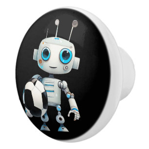 Bouton De Porte En Céramique Robot Ceramic Drawer Handle Knob Armoire Tirage