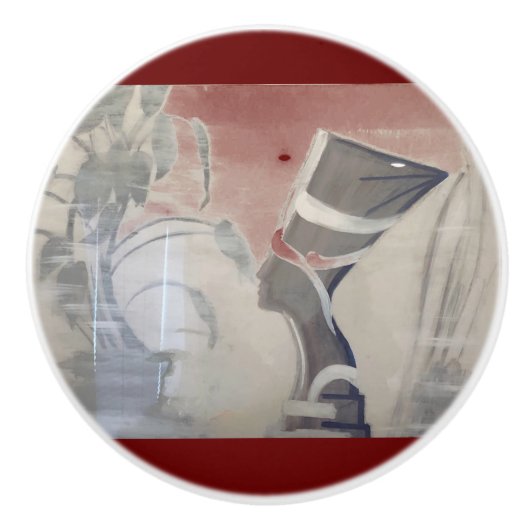 Bouton De Porte En Céramique Ron Hevener Exotique (Devant)