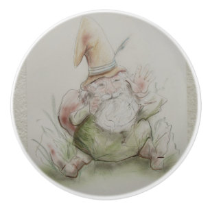 Bouton De Porte En Céramique Ron Hevener Happy Garden Spirit