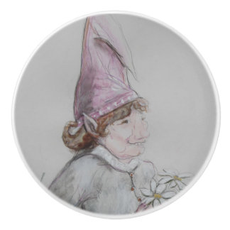 Bouton De Porte En Céramique Ron Hevener Lady Garden Spirit